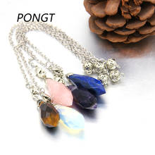 Natural Stone Pendulum For Dowsing Lapis Lazuli Pendant Pendulum Chakra Healing Multilateral Crystal Pendule Radiesthesia 2024 - buy cheap