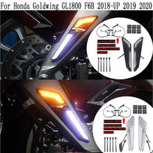 Motorcycle Front Brake Fork Mounted NAV LED Lights in Chrome or Black For Honda Goldwing GL1800 F6B 2018-UP 2019 2020 2024 - buy cheap