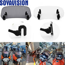 Parabrisas Universal para motocicleta, alerón ajustable, Deflector de aire, para Honda, BMW, Yamaha, Kawasaki, Suzuki 2024 - compra barato