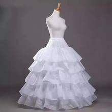 4 Hoops 5 Layers Wedding Petticoat Ball Gown Crinoline Slip Underskirt For Wedding Dress High Quality 2024 - buy cheap
