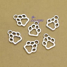 50pcs/lot--13x11mm Antique Silver Plated Dog Paw Charms DIY Supplies Jewelry Accessories 2024 - buy cheap
