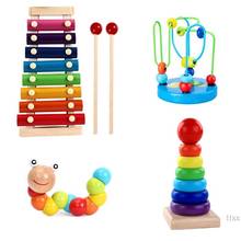 Brinquedos montessori de madeira para crianças, brinquedos educativos, instrumentos musicais de ensino, desenvolvimento, iluminação 2024 - compre barato