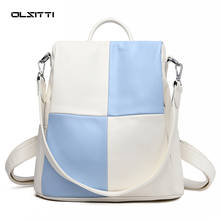 OLSITTI Women's Backpack Travel Backpack PU Leather Handbag Schoolbag for Girls 2021 Women's Bag Female Shoulder Back Mochila 2024 - buy cheap