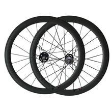 700C 50mm 23mm wide V shape Clincher Tubular Carbon Bike Track Wheels Fixed Gear Bicycle Wheelset with Novatec A165SB A166SB hub 2024 - buy cheap