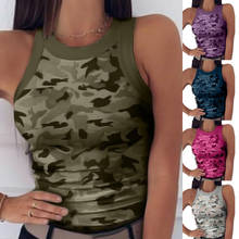 Summer Women Print Tank Top Fashion Women Casual Army Camo Camouflage Vest Tops Sleeveless O-neck Slim T-Shirts 2024 - buy cheap