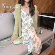 2020 Korean Women Sets Spring Summer Dress And Sunscreen Coat Female Sets 2024 - buy cheap