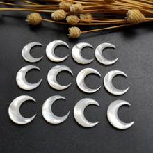100 unids/lote de conchas de perlas de corte de Luna Natural de 12mm para joyería DIY, concha de perlas de corte de Luna para pendientes y uñas postizas 2024 - compra barato