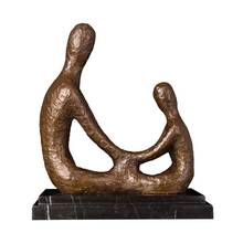 Escultura de patrón de amor de bronce, estatua abstracta de padre e hijo, arte, regalo del Día del Padre, decoración del hogar 2024 - compra barato