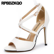 Gold Peep Toe Big Size Extreme White Shoes Summer Fetish Fashion Pumps Ladies Stiletto Designer Sandals Women Luxury 2021 Plus 2024 - buy cheap