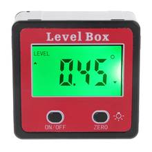 Medidor digital de nível de inclinômetro, inclinômetro, medição de ângulo, caixa de nível chanfrado com ímã 2024 - compre barato