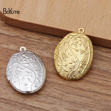 BoYuTe (10 Pieces/Lot) 16*24*4MM Metal Brass Floating Oval Locket Factory Direct Wholesale Diy Photo Locket Pendant 2024 - buy cheap