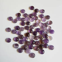 Модные круглые бусины из натурального камня с фиолетовым кристаллом хорошего качества, Круглый Кабошон 8 мм, аксессуары для кольца в кабину 50 шт./лот 2024 - купить недорого