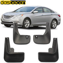 Dasbecan 4pcs Mud Flaps Rear Splash Guards Auto Carbon Mudguard Car Flares Fender For Hyundai Sonata 2011-2014 2024 - buy cheap