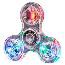 Transparent LED Light Fidget Spinner Hand Top Spinner EDC Spiner Finger Stress Relief Toys Kids Adult Toy 2024 - buy cheap