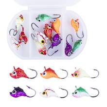 Goture 12Pcs/lot Fishing Lure Kit Dolphin Shaped Slow Jigging Bait, Ice Jig Winter Fishing 2024 - buy cheap