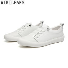 Fashion White Shoes Men Loafers Summer Men Shoes Leather Sneakers Luxury Brand Slip on Shoes Men Casual Zapato Casual Hombre 2024 - buy cheap