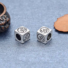 Handmade 100% 925 silver Tibetan beads 925 sterling Buddhist OM beads Tibetan Jewelry Findings Good Luck 2024 - buy cheap