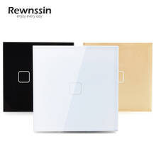 Light Switch With LED Back Light Sensor Touch Switch Crystal Glass Panel Wall Light Switches EU Standard 1/2/3 Gang 1Way 2024 - buy cheap