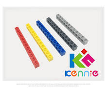 Kennie-bloques de construcción moc DIY, 80 unids/lote, Compatible con accesorios de alta tecnología, ladrillo 1x12 con 11 agujeros, NO.3895 2024 - compra barato