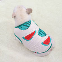Roupas de cachorro francês bulldog roupas de verão pug colete t-shirts roupas de cão francês poodle schnauzer galês corgi camisa de dropship trajes de animais de estimação s 2024 - compre barato