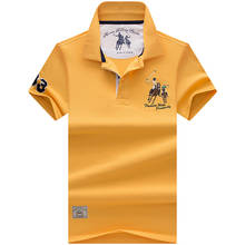 Mens Summer Polo Shirt Men's Casual Business Brand Polo Shirt High Quality Cotton 3D Embroidery Turn-down Collar Mens Polo Shirt 2024 - buy cheap