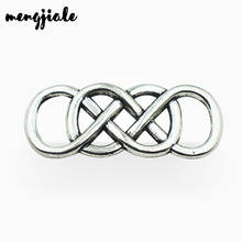 Hot sell 15pcs/lot  metal antique silver charms double Infinity Symbol charms pendant for necklace jewelry findings 32.5*12mm 2024 - buy cheap