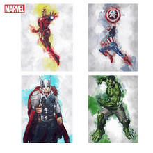 Marvel, Superhero Print Avengers, Canvas Painting. Spiderman, Iron Man, Canvas Poster, Mural, Tableau Moderne, Home Decor Poster 2024 - buy cheap