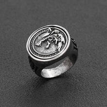 Мужское кольцо с Т-образным кольцом, винтажное обручальное кольцо в стиле викингов, воинов, охотников, волков, мотоциклов, байкеров 2024 - купить недорого