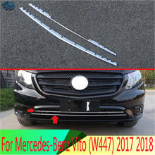 For Mercedes-Benz Vito (W447) 2017 2018 Car Accessories ABS Chrome Front Grille Accent Cover Lower Mesh Trim 2024 - buy cheap