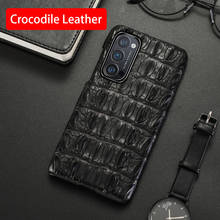 Чехол для телефона из натуральной крокодиловой кожи для OPPO Reno 4 3 R15 R17 Pro Find X2 Lite 2024 - купить недорого