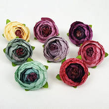 50pcs 3.5cm Silk Tea Rose Buds Artificial Camellia Flower Head Wreath Corsage Accessories Home Wedding Scrapbooking Decoration 2024 - buy cheap