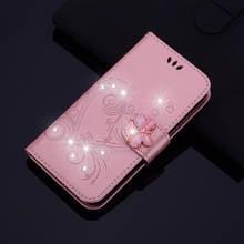 Rhinestone Glitter Case For Huawei P40 P40 Lite Mate 20 P30 Nova 5T Y5 II Honor 9 Lite 7S 7C Y7 PRO 2018 P smart Leather Cover 2024 - buy cheap