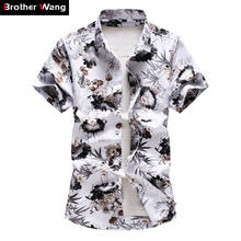 Plus Size 5XL 6XL 7XL Men's Hawaiian Shirt 2020 Summer New Fashion Casual Printing Short Sleeve Flower Shirt Male Brand Clothes 2024 - buy cheap