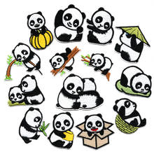 Cute National Treasure Panda Embroidery Iron on Sew on Patches Clothing Applique DIY Hat Coat Pants Accessories Cloth Sticker 2024 - buy cheap