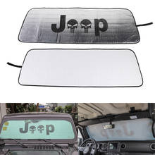 Parasol para parabrisas delantero de coche, parasol para ventana, película de visera para ventana de coche, accesorios para Jeep Wrangler JL 2018 + 2024 - compra barato