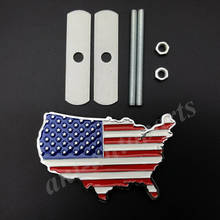 New Metal USA American Flag Car Front Grille Emblem Badge Decals Sticker Gift 2024 - buy cheap