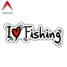 Aliauto Funny Car Sticker Words I Love Fishing PVC Waterproof Reflective Creative Decal Motorcycle Accessories,12cm*5cm 2024 - buy cheap