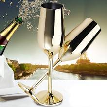 2Pcs/Set Shatterproof Stainless Champagne Glasses Brushed Gold Wedding Toasting Champagne Flutes Drink Cup Party Marriage Wine 2024 - buy cheap