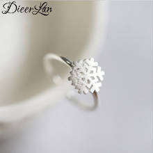 DIEERLAN индивидуальные 925 пробы серебряные снежные кольца для женщин Свадебные украшения регулируемый античный перстень Anillos 2024 - купить недорого