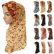 Women Printed Muslim Long Hijab Full Cover Headscarf Islamic Head Wrap Shawl Caps Amira Hijab Scarf Headwear Arab Neck Cover Hat 2024 - buy cheap