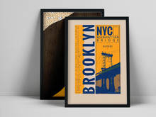 BROOKLYN New York Poster, Abstract Brown Collage, Yellow Minimalist Wall Art, Set of 2 Prints, Contemporary Wall Art, Customet 2024 - buy cheap