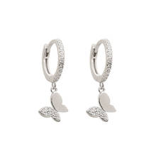 Sweet Fashion Butterfly Dangle Earrings for Women Shiny Crystal Earrings Party Jewelry Gifts 2024 - buy cheap