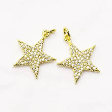 20 pçs estrela de zircônia solar crescente encantos jóias colar pingente moda jóias feminino acessórios jóias encantos 8215 2024 - compre barato