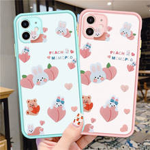 Korea Cartoon Camera Protection Border Rabbit Peach Soft Phone Case for Iphone 11 Pro Max X XS XR 7 8 Plus 2020 SE Cover Coque 2024 - buy cheap