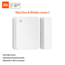 2020 novo xiaomi mijia inteligente porta & janela sensor 2 segurança assaltante alarme detector bluetooth 5.1 trabalho com mijia app luz detectar 2024 - compre barato