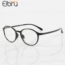 Elbru Vintage Round Reading Glasses Clear Lens Ultrtalight TR90 Frame Spectacles Men Women Presbyopic Glasses Diopters +1.0 +4.0 2024 - buy cheap