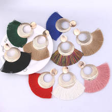 Fashion Big Statement Tassel Drop Earrings for Women Bohemian Handmade Brincos Fringe Earring Za Tassle Lange Oorbellen Jewelry 2024 - buy cheap