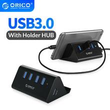 ORICO-Mini HUB divisor de 4 puertos USB 3,0 de alta velocidad, 5Gbps, para ordenador de escritorio, con soporte para teléfono, tableta y PC, negro/blanco 2024 - compra barato