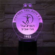 Hapoel-sensor de toque 3d outros para crianças, luz noturna para escritório, lâmpada decorativa de futebol, 3d de presente
