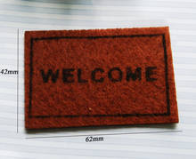 1:12 Scale BJD Miniature Welcome floor mat Carpet Rug Dollhouse Miniature Toy Doll Food Kitchen living room Accessories 2024 - buy cheap